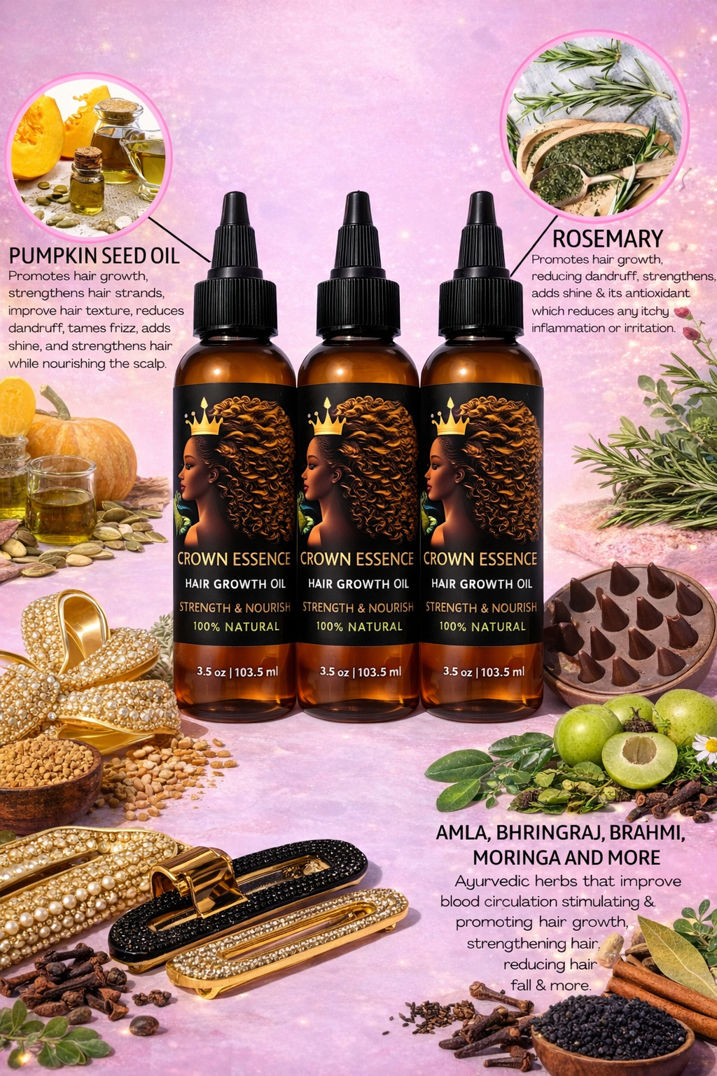Crown Herbal Infusion Hair Oil Jr